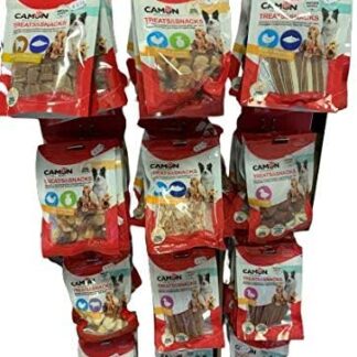 Camon 10 Confezioni di Snack Bocconcini Misti per Cani Pollo Anatra Salmone Merluzzo Premietti Masticabili