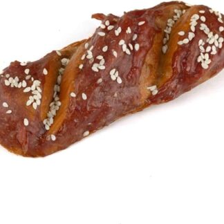 HAPPET Baguette di coniglio per cani, 1 pezzo, prelibatezza naturale con carne di coniglio e pelle cruda, snack facilmente digeribile in stile panetteria