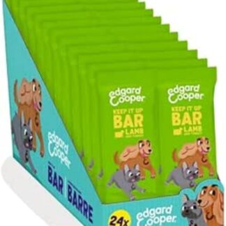 Edgard & Cooper Snack per cani, Keep it Up Barretta (Agnello/Tacchino, 24 x 30g bar), Senza cereali, ricco di proteine e carne fresca di qualità, con aminoacidi essenziali