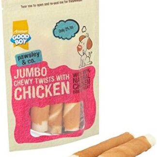 Buon ragazzo Jumbo Twisters con pollo 100 G (Confezione da 4)