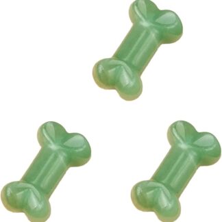 Lerpwige 3 pezzi di cristalli naturali pietra ossa di cane figure accessori portatili per artigianato e decorazioni eleganti per la casa