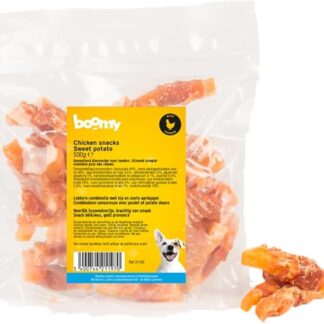 Boomy - Snack per cani - Snack di ricompensa - Pollo e patate dolci - 500 g
