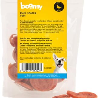 Boomy - Duck Coins │ Snack rotondi per cani con anatra │ Snack per cani facilmente digeribili e perfetti come ricompensa │ 500 g