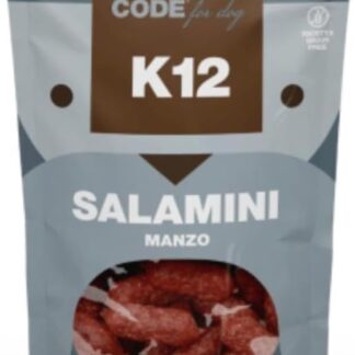 Natural Code Snack Cane,snack per cani adulti e cuccioli di tutte le taglie,morbidi salamini gusto MANZO| 3 confezioni da 70 grammi l'una.