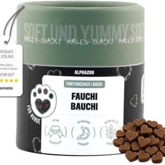 alphazoo Fauchi Bauchi 60 g I dolcetti per cani morbidi I extra morbidi snack digestivi per lo stomaco microflora intestinale, per diarrea, bruciore di stomaco, gonfiore e erba, trattamento