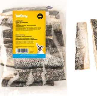 Boomy - Pelle di salmone secca 150 g - Snack da masticare naturale e sano per cani