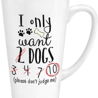 I solo Volere 2 Cani 17oz Grande Latte Tazza