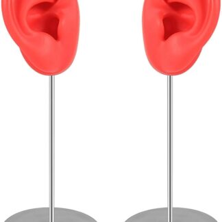 NVOQILIN Modello di orecchio in silicone per pratica di piercing e visualizzazione di gioielli Repliche realistiche di simulazione dell'orecchio umano sinistro e destro