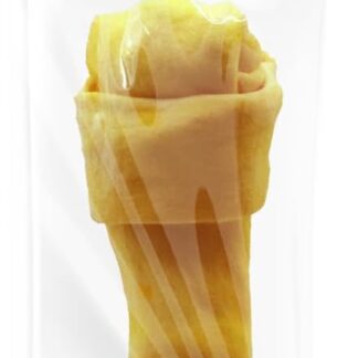 Croci King Bone - Ossa annodate al formaggio, Snack premio masticativo per cani in pelle bovina naturale, dental stick per la pulizia dei denti, 20 cm - 110 g