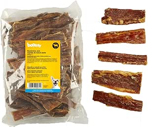 Boomy - Snack piatto per cani di manzo – esofago di manzo essiccato al 100% – Snack di carne naturale – 500 g
