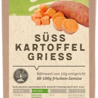 GRAU L’originale, Verdure essiccate per un’alimentazione naturale integrata (BARF), macinato di patate dolci, integratore alimentare per cani, 1 confezione da 150 g