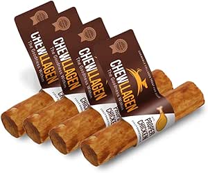 CHEWLLAGEN - Collagene cane masticare trattati - pollo Roll 5 (confezione da 4) - Supporto articolare & recupero muscolare - 100% collagene naturale
