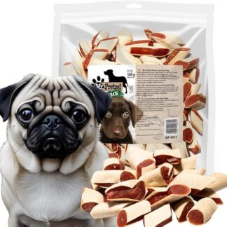 Mr. Pretzel Penne con anatra – Spuntino sano premium per cani per tutte le razze – Semi-morbido, senza cereali naturale – 500 g