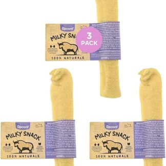 Record - Snack Premium per Cani Anima Selvaggia, 100% Naturale, Osso di Latte Senza Conservanti e Glutine, Masticativo Sano e Gustoso Made in Germany | 3 Pezzi, Taglia L