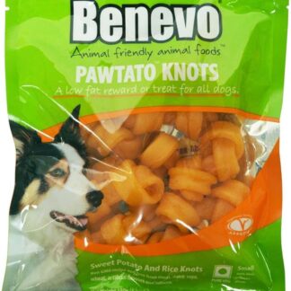 Benevo - Set di 4 ossa da masticare vegana per cani in patate dolci, 150 g (non biologico)