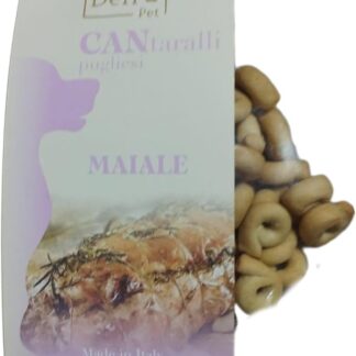 Deli-Pet CANtaralli Pugliesi, Snack per Cani al Maiale, 150g