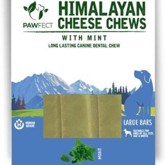 Barretta da masticare dentale Pawfect al formaggio dell'Himalaya con menta (grande | 3 in scatola)