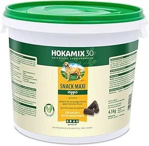 Grau - the Original - HOKAMIX30 Snack Maxi Veggie, lo spuntino vegetariano sano con 30 erbe importanti, confezione da 1 (1 x 4,5kg), mangime complementare per cani