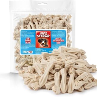 HAPPET® Dental Spazzolino da latte da 500 g, dentale per cani con latte, promuove l'igiene orale, riduce il tartaro, gustosi masticabili per cani di tutte le razze e dimensioni