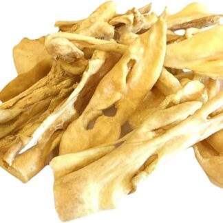 LOVING THE EARTH Snack per cani premium senza pelle di testa di agnello - Snack per cani completamente naturali, ricchi di proteine e a basso contenuto di grassi per denti e pelo sani - 1 sacchetto da