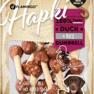 Flamingo HAPKI Anatra & Riso Manubrio 150GR