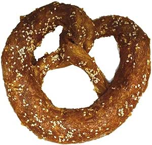 Croci Bakery Brezel - Snack premio masticativo per cani in Pelle Bovina, Pollo, dental stick per la pulizia dei denti 80g / 11 cm