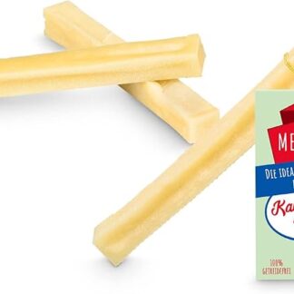 MERVELA Ossa da masticare, latte 100% naturale, senza lattosio, senza additivi, ossa da masticare a base di formaggio (cani di piccola taglia, 3 pezzi)