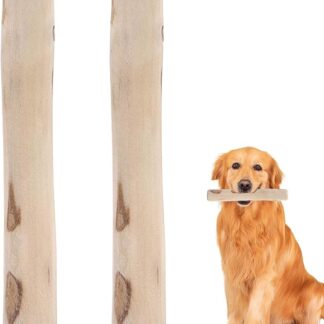 Zubehors Bastone Da Masticare Al Legno Per Cani,2 Pezzi Gioco Masticabile in Legno Naturale - Gioco per Cuccioli per Mordere, Pulizia Denti e Salute Dentale per Cani che Mordono Energicamente