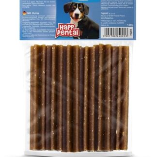 HAPPET® Happ Dental 120 g - Prodotto dentale con pollo per cani, favorisce l'igiene orale e rimuove il tartaro, gustosi e naturali per cani di taglia piccola, media e grande