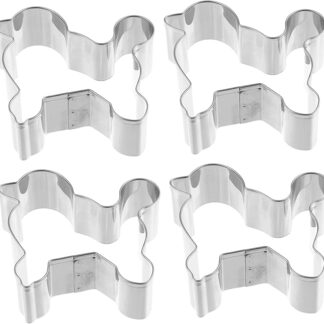 Alipis 4 Biscotti Per Cani A Forma Di Barboncino in Acciaio Inossidabile Antiaderenti Facili Da Pulire Perfetti Per La Cottura Forno