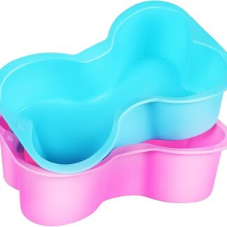 CIYODO 2pezzi Teglia Per Torta Forma Osso Silicone Facile Da Sformare e Adatta Per Compleanni Colori Per Dolci e Snack Per Animali Domestici