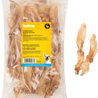 Boomy - Orecchie di coniglio senza pelo – Snack per cani secchi – Snack per cani 100% naturali e senza glutine - 500 g