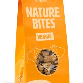 petifool Nature Bites Veggie | spuntino naturale per cani | frutta e verdura | senza additivi artificiali | senza cereali | Vegano | 200 g | produzione tedesca