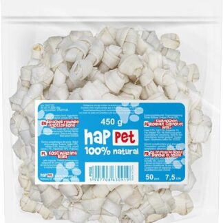 HAPPET Confezione da 7,5 cm - 50 pezzi - Massaggiagengive dentali naturali in pelle bovina, trattamento sano da masticare, favorisce l'igiene orale e soddisfa la necessità di mordere