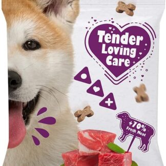 duvoplus, TLC Soft Snack Agnello 100G, alto contenuto di carne fresca +70%, senza aromi artificiali o coloranti, senza glutine, senza OGM e ipoallergenico, snack ideale per il dressage