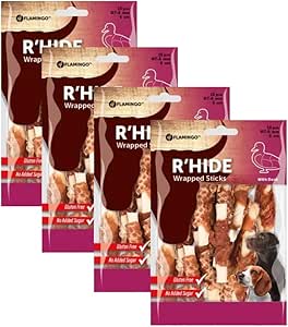 Flamingo Snacks GOLOSINAS R'HIDE Bastone con anatra 6 cm 6,5-7 GR / 15 PZS 100 GR