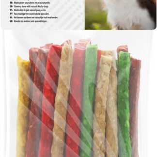 Croci King Bone - Bastoncino Snack premio masticativo per cani in Pelle Bovina, dental stick per la pulizia dei denti, 13 cm - 25 pz
