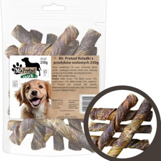 Mr. Pretzel – Mulinelli per cani – 250 g – 100% naturale – Spuntino ricco di proteine – Cura dentale e promuovere la digestione – Senza additivi