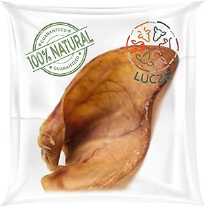 Lucze, 20 orecchie di maiale per cani, 1 kg, circa 20 prelibatezze da masticare 100% naturali senza sostanze chimiche, senza cereali, articolo da masticare per cani piccoli e grandi