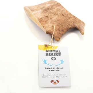Animal House Corna di Daino per Cani, Masticativo Naturale al 100%, Rafforza Igiene Orale, Resistenti e Duraturi, Disponibili in tutte le taglie (M)