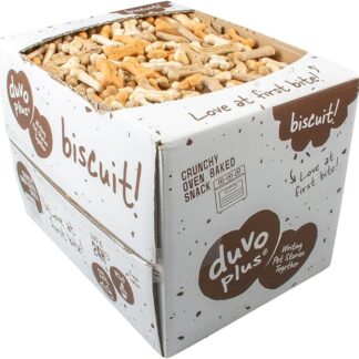 duvoplus, Biscotto! Snack Ossa 10kg, deliziosi Biscotti al Forno Pipe croccanti con Un riempimento Gustoso, Ideale Come spuntino o ricompensa per i Cani