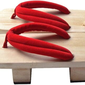 Pantofole Estive Giapponesi Geta Zoccoli in Legno Sandali con Plateau con Fondo Spesso Tacco Alto Tradizionale Giapponese a Due Denti