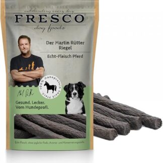 Fresco Martin Rütter - Barretta a cavallo, 100 g, spuntino monoproteico naturale per cani di carne di cavallo, può contribuire a una sana alimentazione, ideale per i viaggi