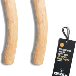 Canophera Bastoncini da masticare per cani in legno di albero del caffè, confezione da 2