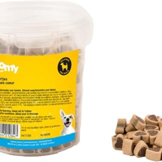 Boomy - Cuori di midollo - Snack per cani per tutte le razze di cani - Snack morbido per cani a forma di cuore in barattolo richiudibile - 2 x 500 g