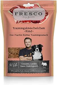 Fresco Dog Martin Rütter - Cuccia da allenamento per cani | 10 x 150 g | Alimento complementare per cani | con 92% manzo | Senza additivi artificiali | Perfetto per l'allenamento