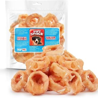 HAPPET Ring di merluzzo e pollo per cani, 500 g, delicatezza naturale naturale ad alto contenuto di proteine, dentale a basso contenuto di grassi - snack salutare per l'allenamento a sostegno