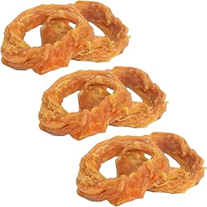 Ultra Chewy Anelli per tendini per cani: tendini naturali di alta qualità, ipoallergenici, facili da digerire, alternativa alla pelle grezza (confezione da 6)