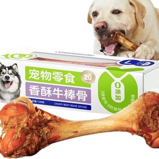 Ossa di midollo di cane, ossa di cane - Ossa da masticare portatili e resistenti per cani,Giocattoli da masticare aggressivi per cani, prelibatezze naturali per cani di grande razza per mascella