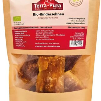 Terra Pura Cani Snack Cavalli sehnen, 1er Pack (1 X 500 G) – Bio
